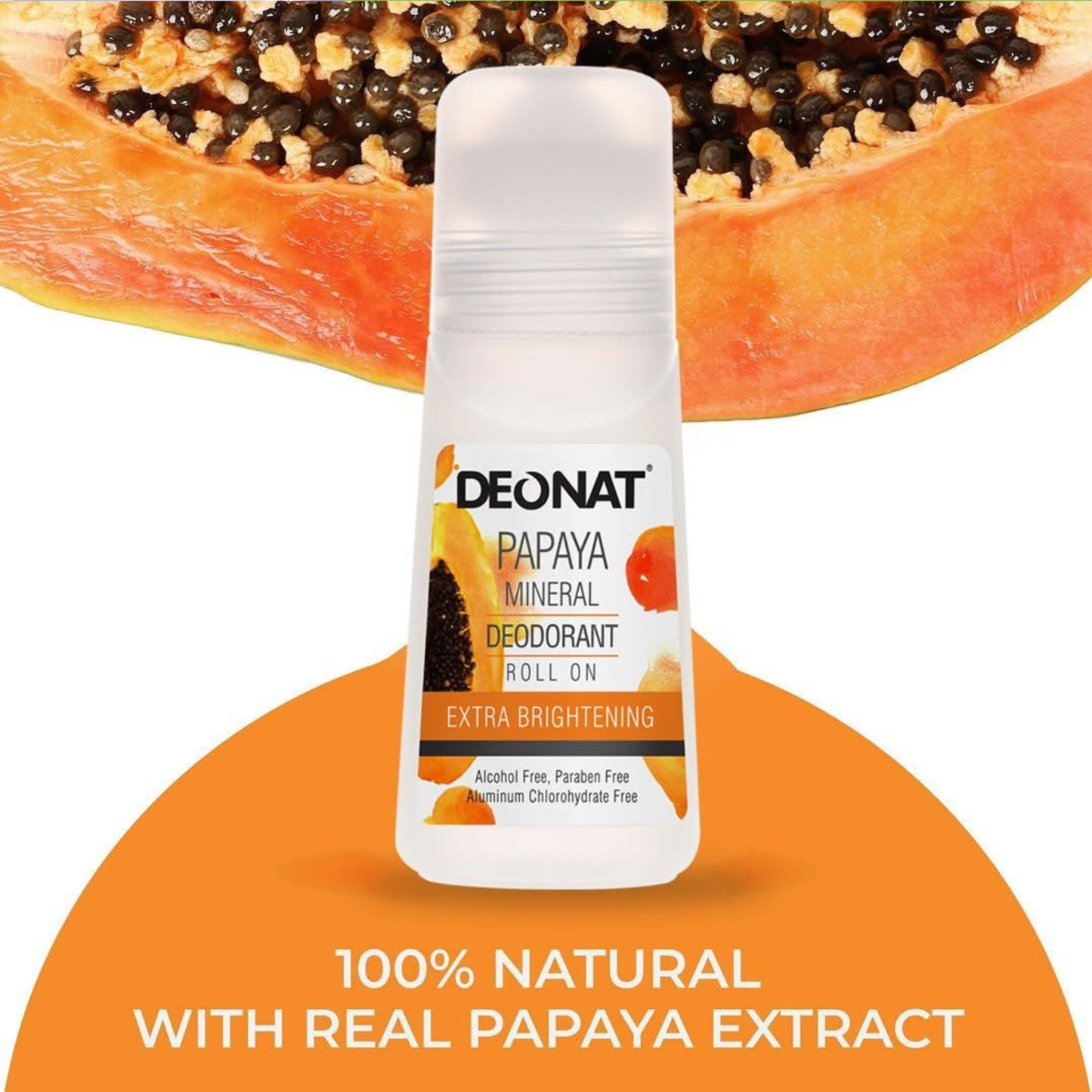 Deonat Papaya Mineral Deodorant Roll On