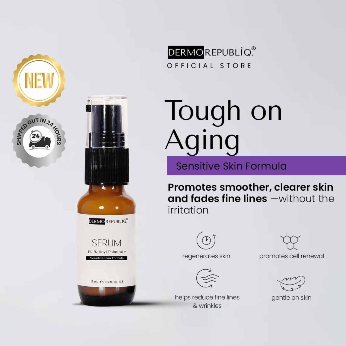DermoRepubliq 1% Retinyl Palmitate Serum Sensitive Skin