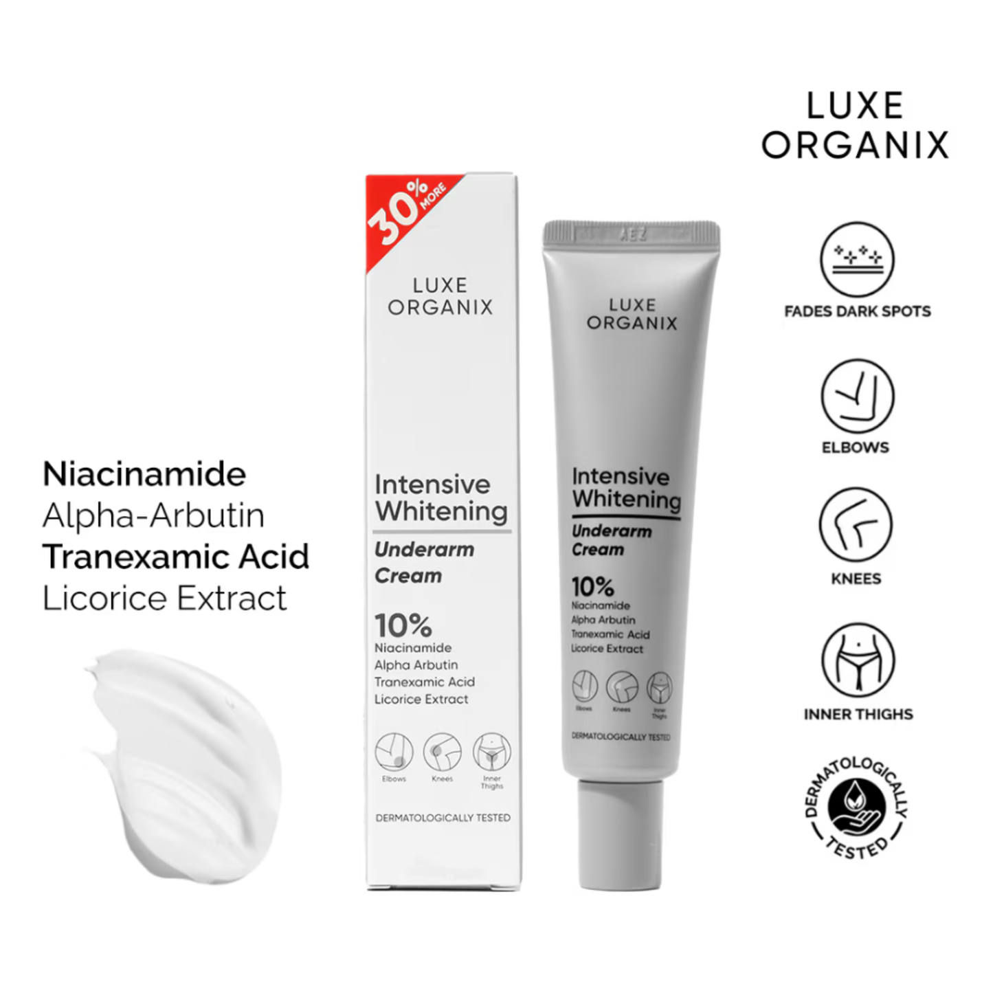 Luxe Organix Intensive Whitening Underarm Cream 40g