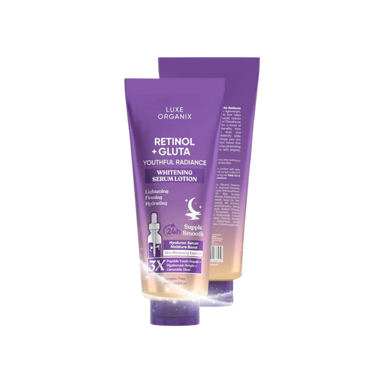 Luxe Organix Retinol + Gluta Serum Lotion 350ml