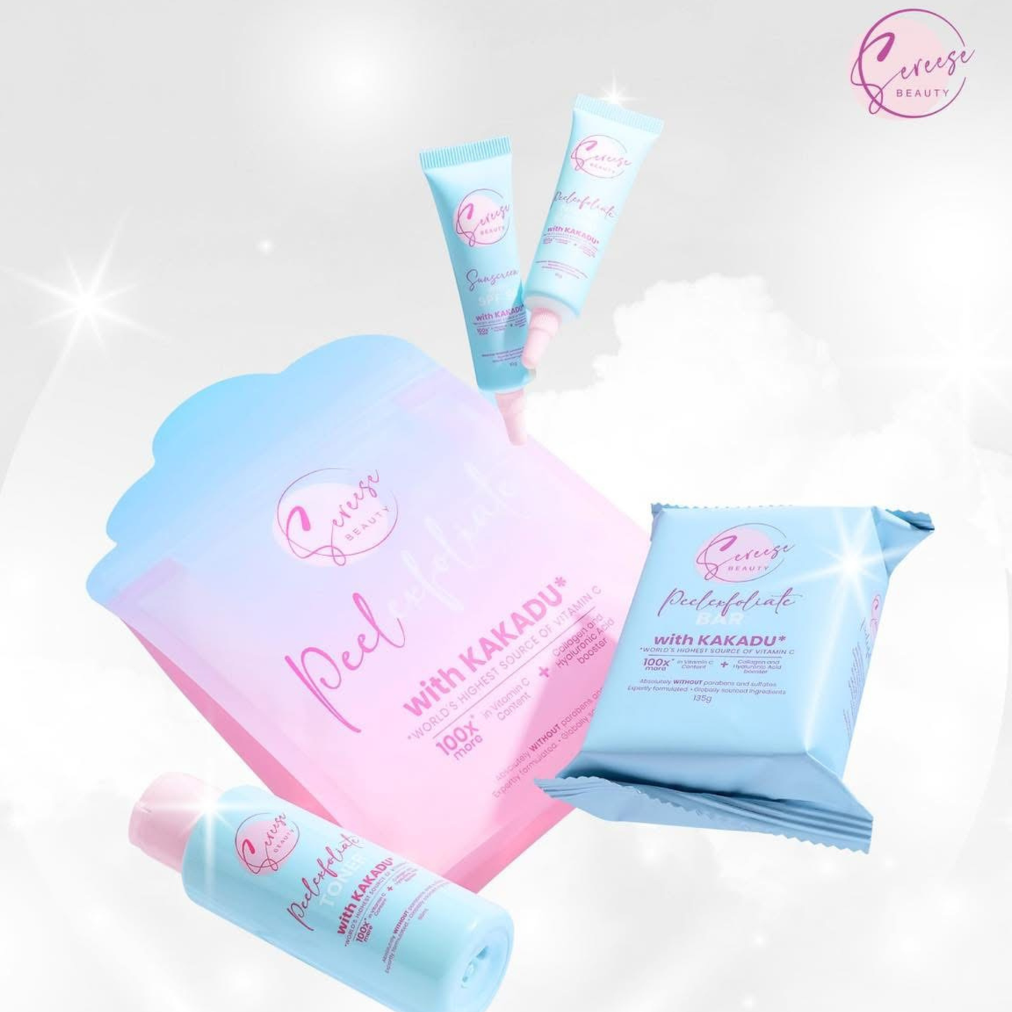 Sereese Beauty Peel Exfoliate Set with Kakadu