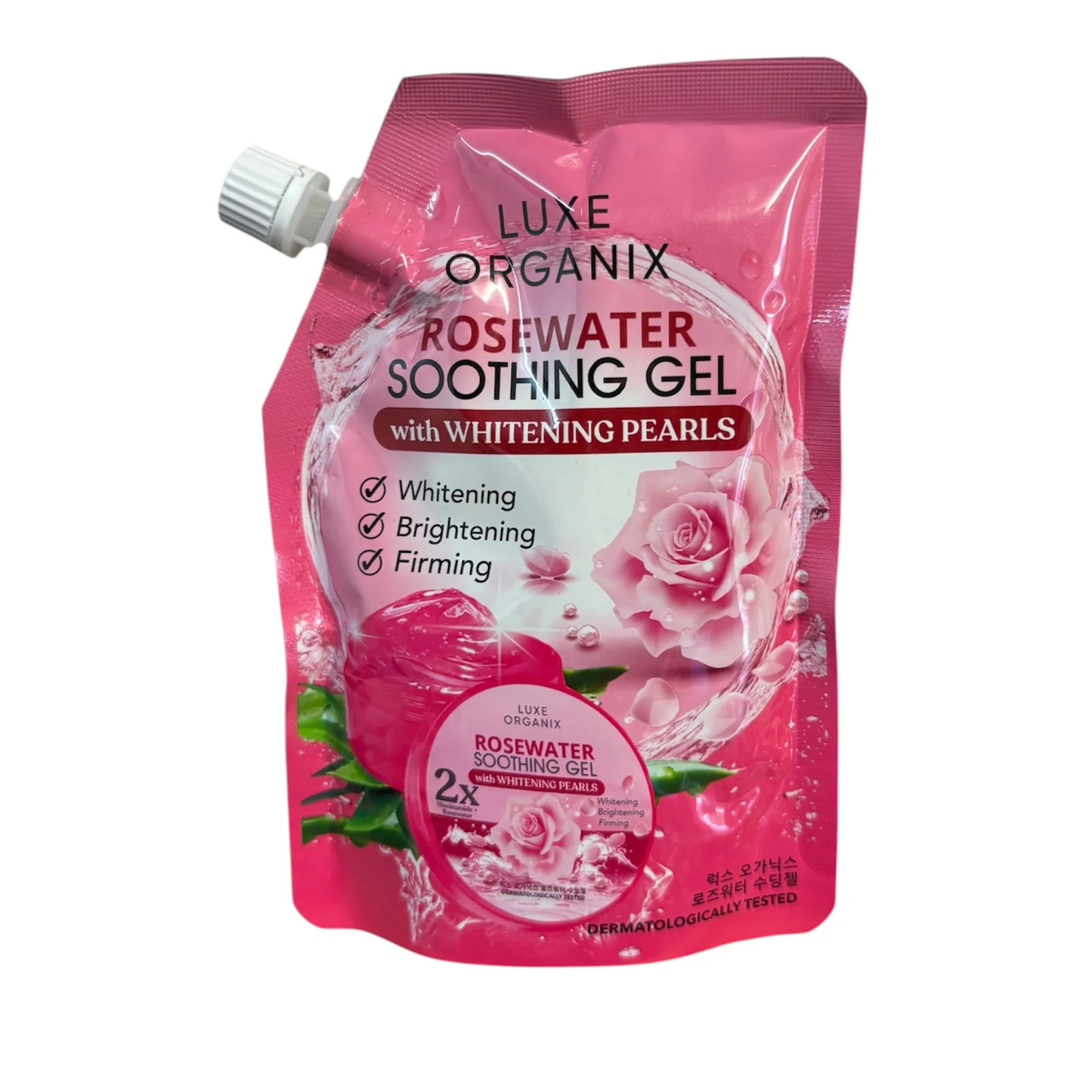 Luxe Organix Rosewater Soothing Gel with Whitening Pearls