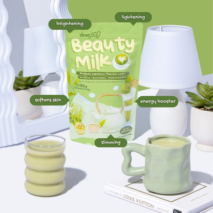 Dear Face Beauty Milk Matcha Latte Drink