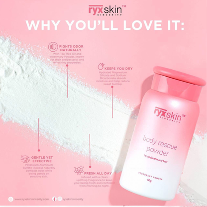 Ryx Skin Body Rescue Deodorant Powder,