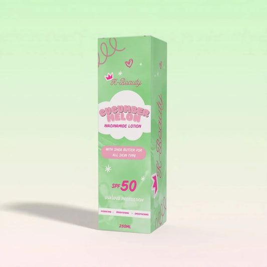 K-Beauty Cucumber Melon Niacinamide and Shea Butter Lotion SPF 50 (250ml)
