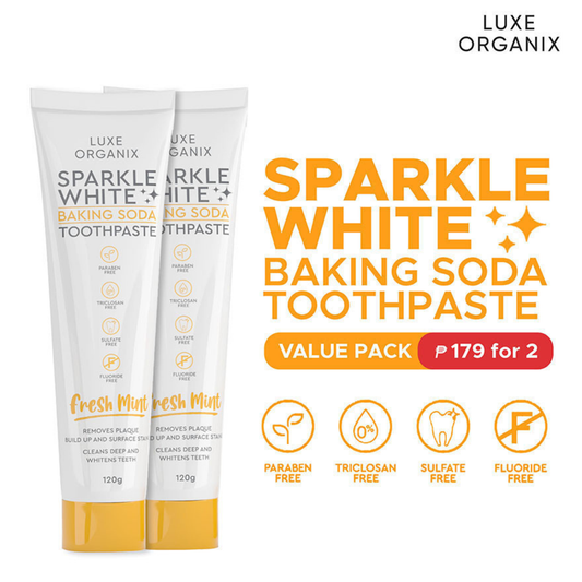 Luxe Organix Sparkle White Baking Soda Toothpaste 2x120g