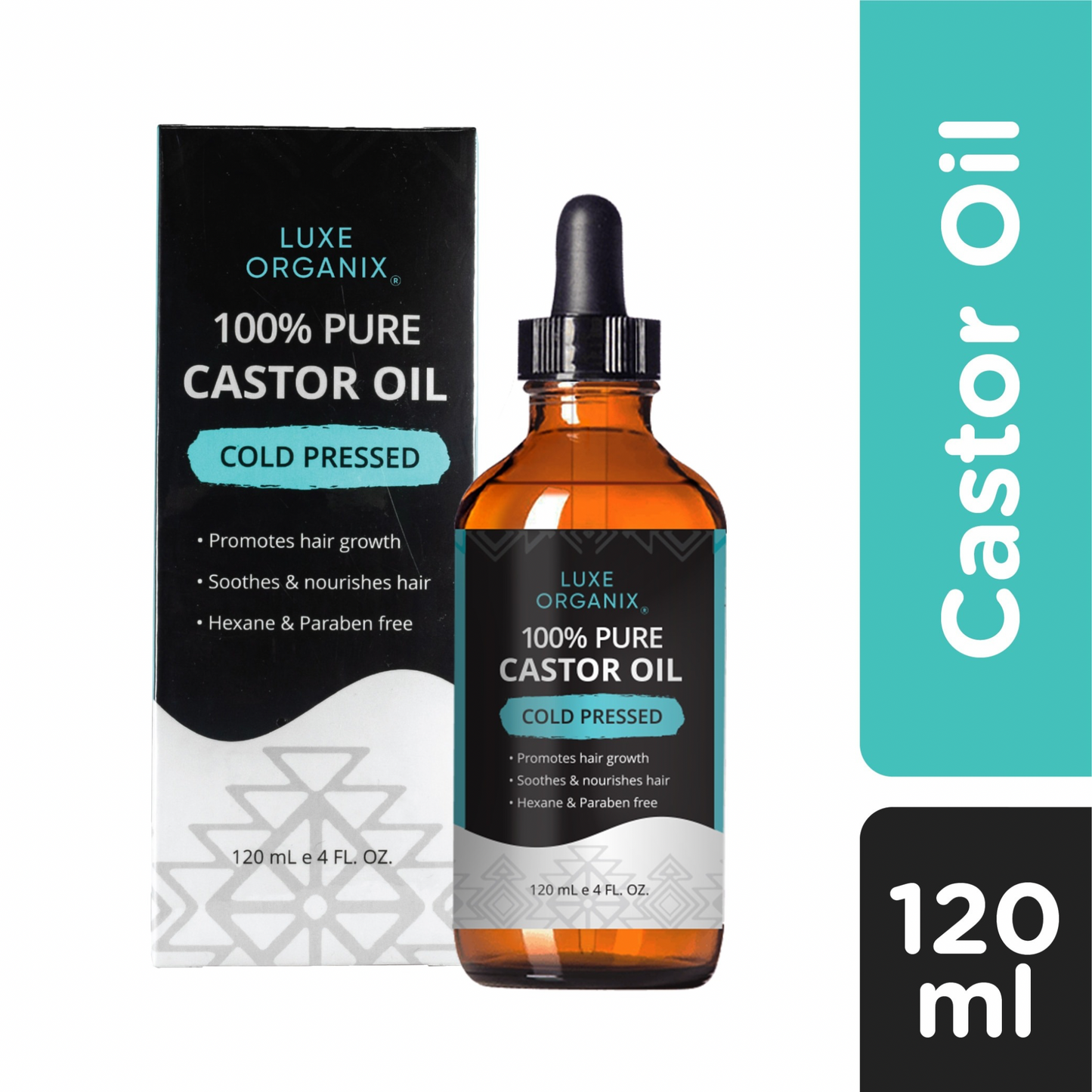 Luxe Organix 100% Pure Castor Oil 120ml