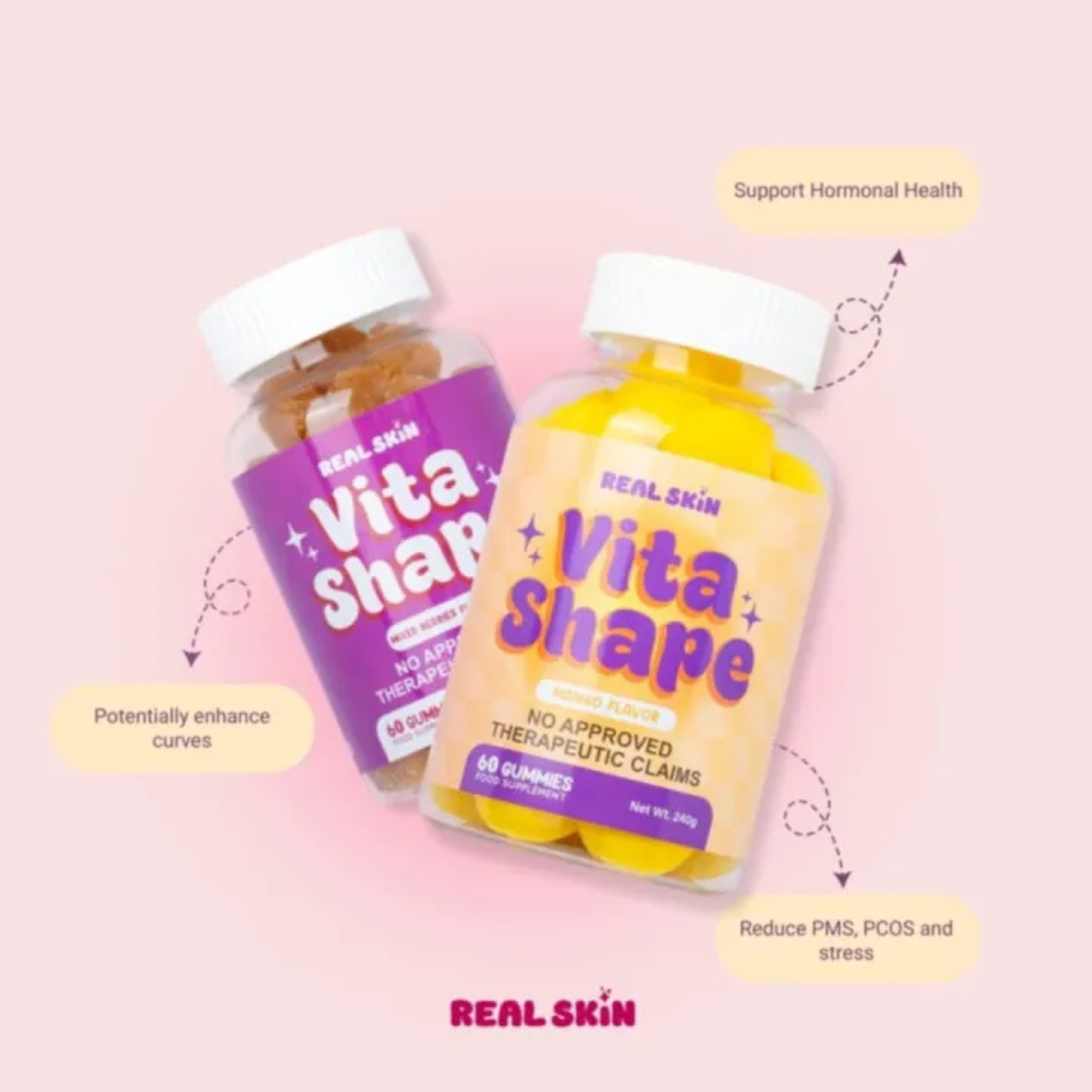 Real Skin Vita Shape 60 & 30 Gummies
