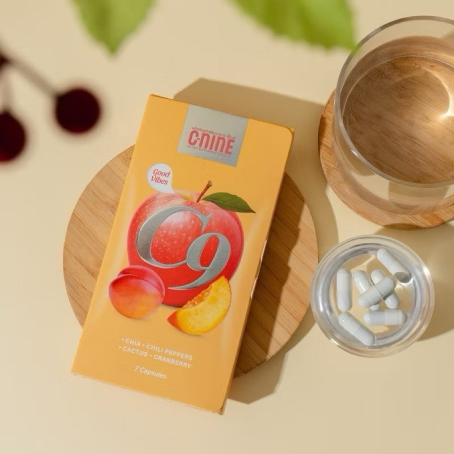 C-NINE C9 Dietary Supplement - 7 Capsules with Chia, Chili Peppers, Cactus & Cranberry