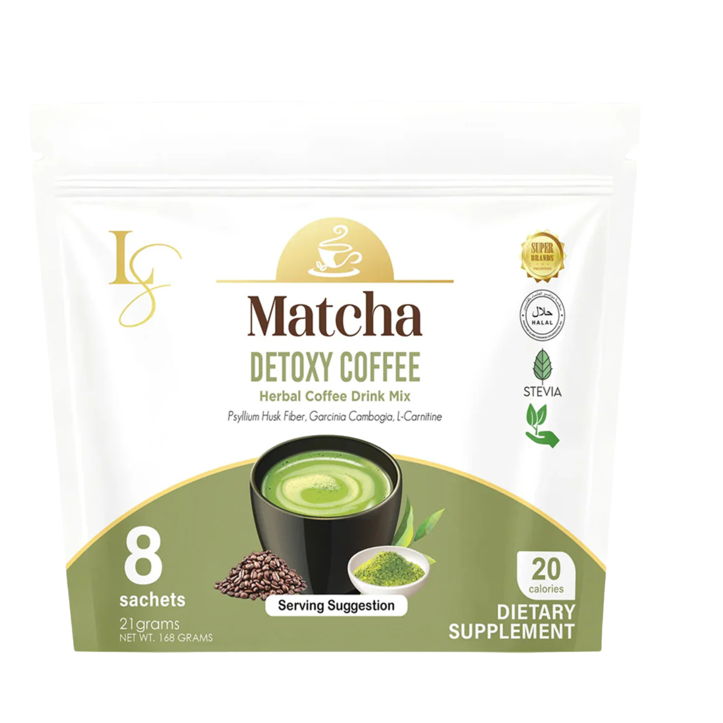 Luxe Slim Matcha Detoxy Coffee (21g x 8 Sachets)
.