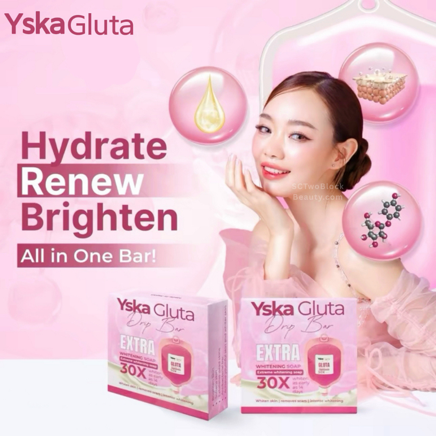 Yska Gluta Drip bar Extra Whitening Soap