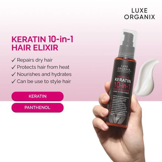 Luxe Organix Premium Keratin 10-in-1 Hair Elixir Leave-in Treatment