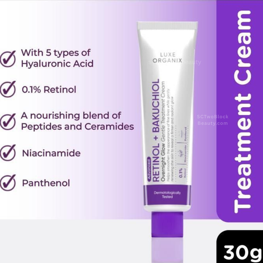 Luxe Organix Retinol + Bakuchiol Overnight Gentle Treatment Cream