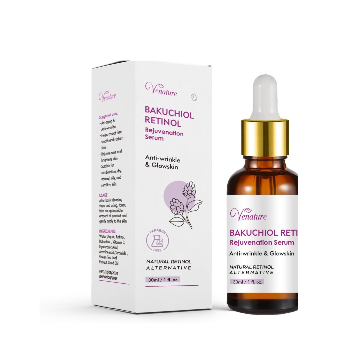 Venature Bakuchiol Retinol Rejuvenation Serum