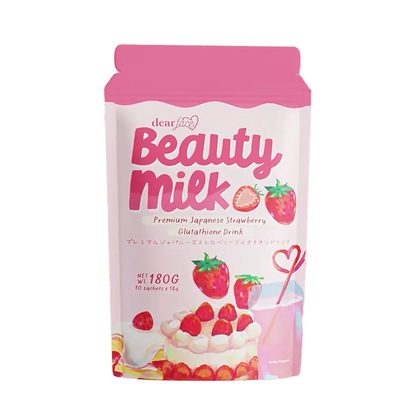 Dear Face Beauty Milk Strawberry Glutathione Drink
