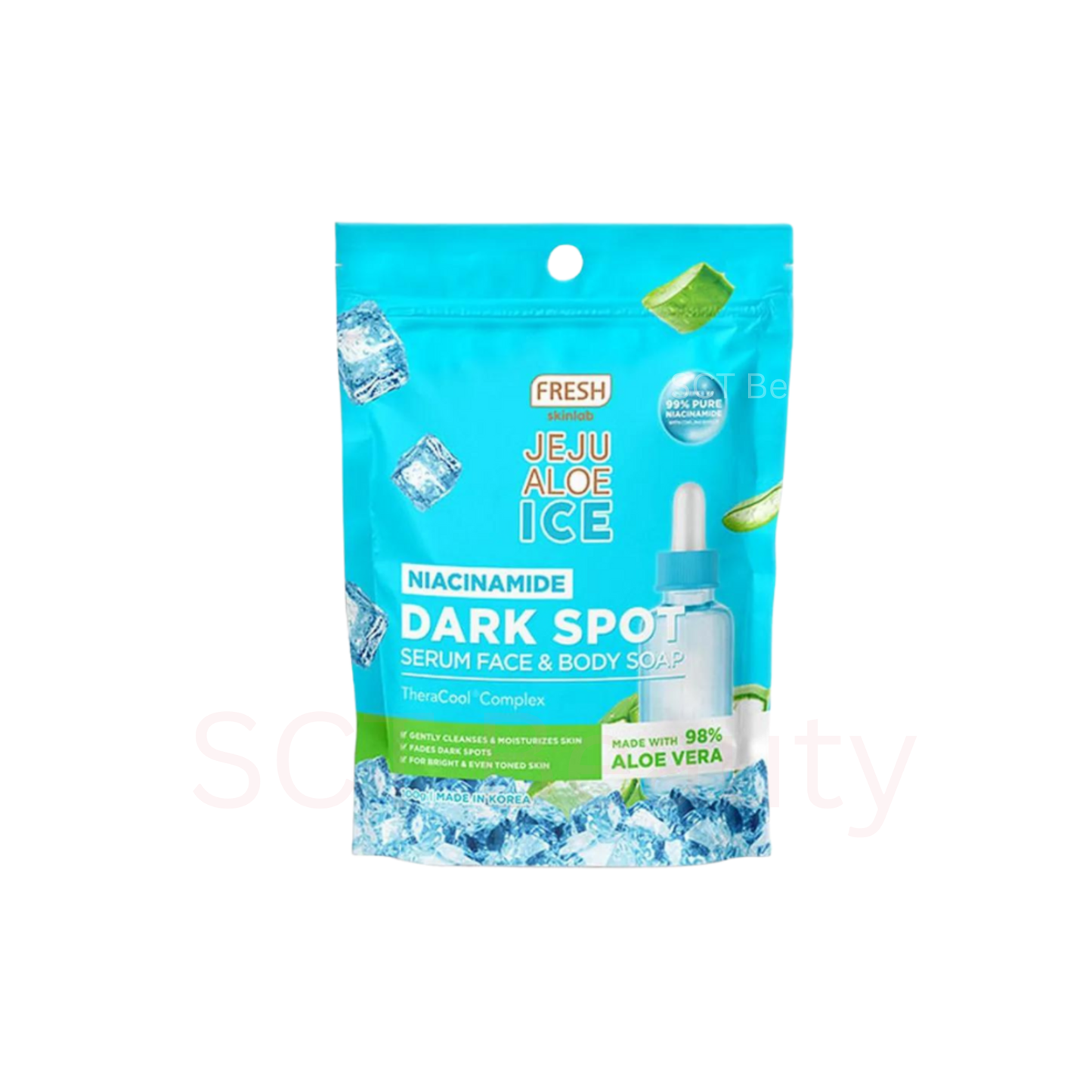Fresh Skinlab Jeju Aloe Ice 3in1 Niacinamide Dark Spot Face & Body Soap