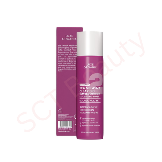 Luxe Organix TXA Melasma Clear 6.0 Complexion Bright Exfoliating Toner 150ml