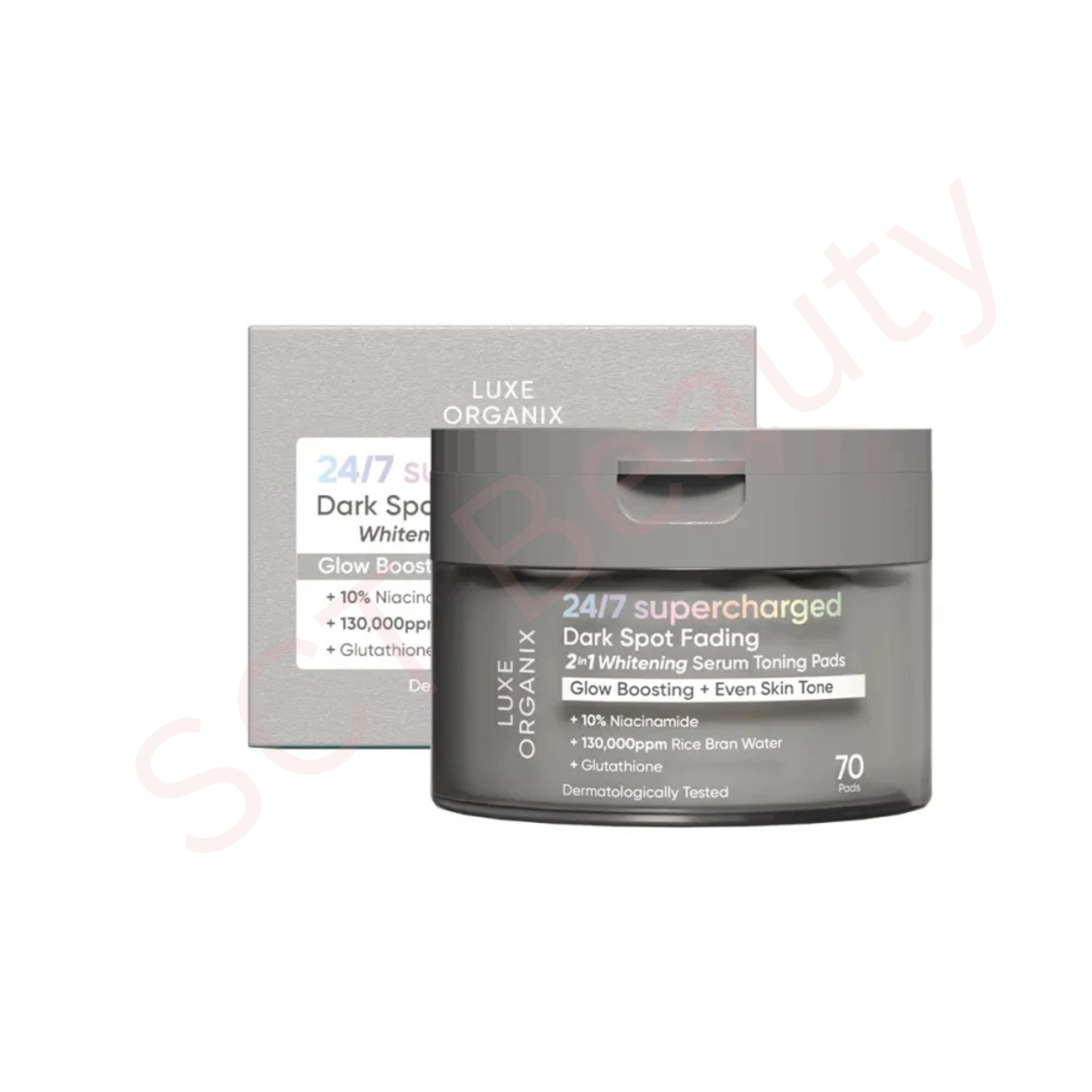 Luxe Organix 24/7 Supercharged Dark Spot Fading Whitening Serum Toning Pads