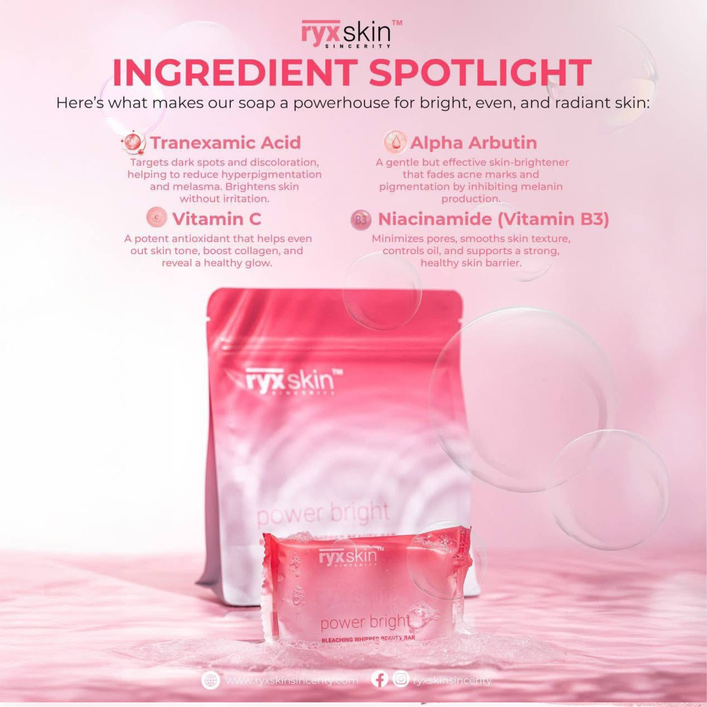 RYX Skin Power Bright Bleaching Beauty Bar