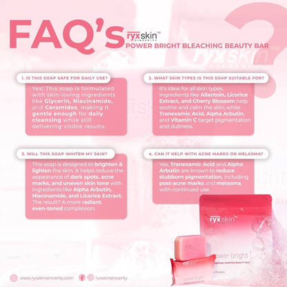 RYX Skin Power Bright Bleaching Beauty Bar