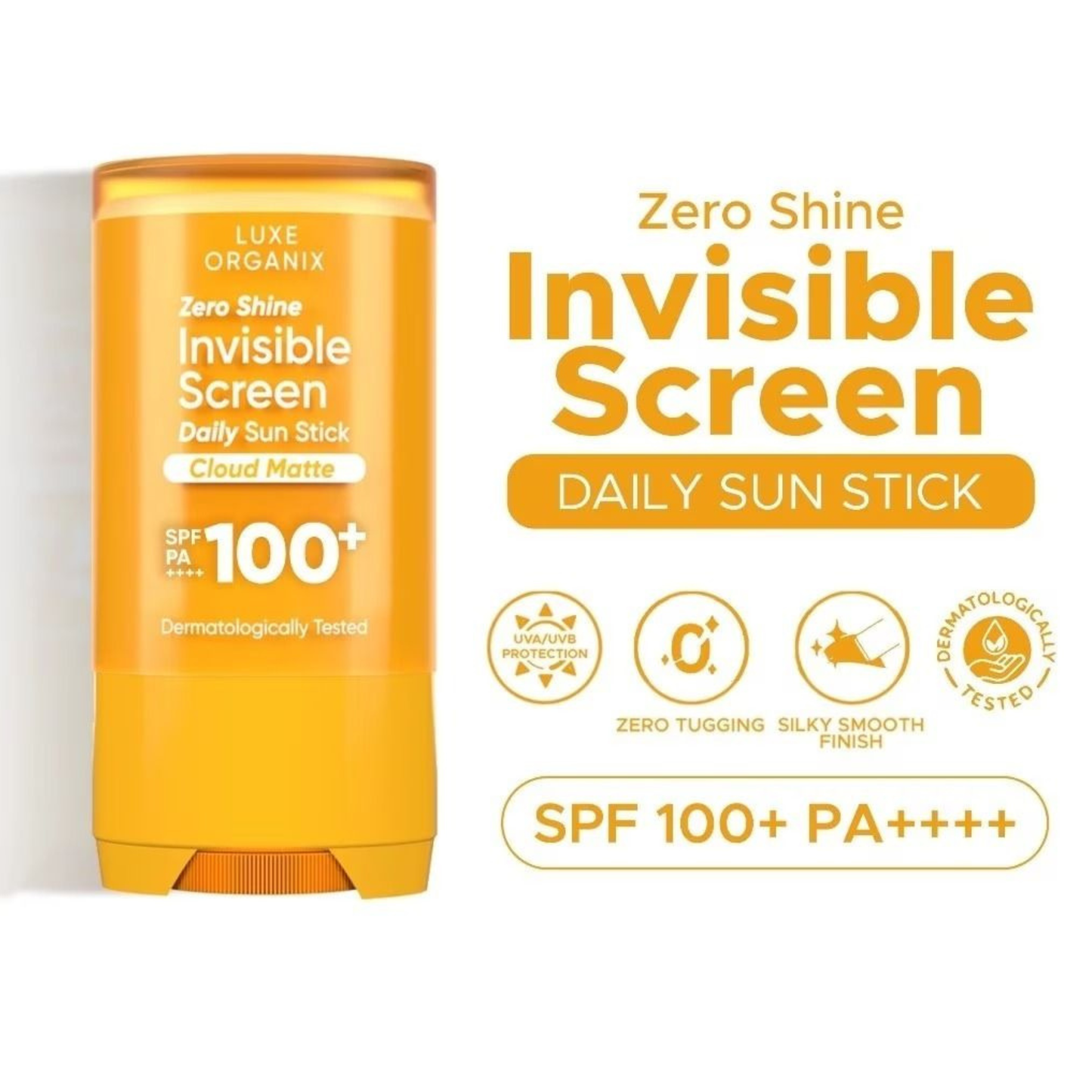 Luxe Organix Zero Shine Invisible Screen Daily Sun Stick SPF 100