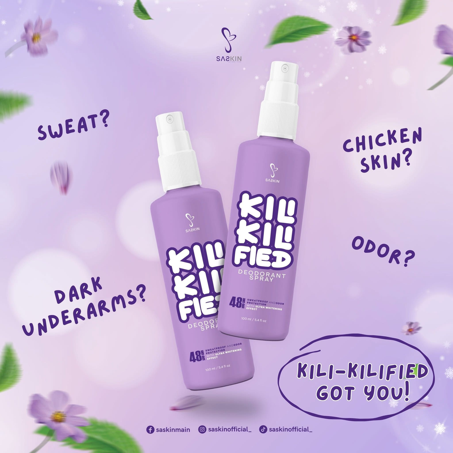 Saskin Kilikilified Deodorant Spray
